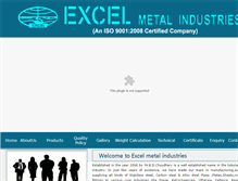 Tablet Screenshot of excelmetal.in